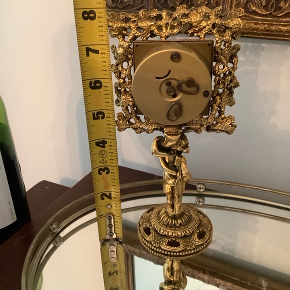 Stylebuilt Ornate Cherub Pedestal Vintage Alarm Clock - Picture 6 of 7